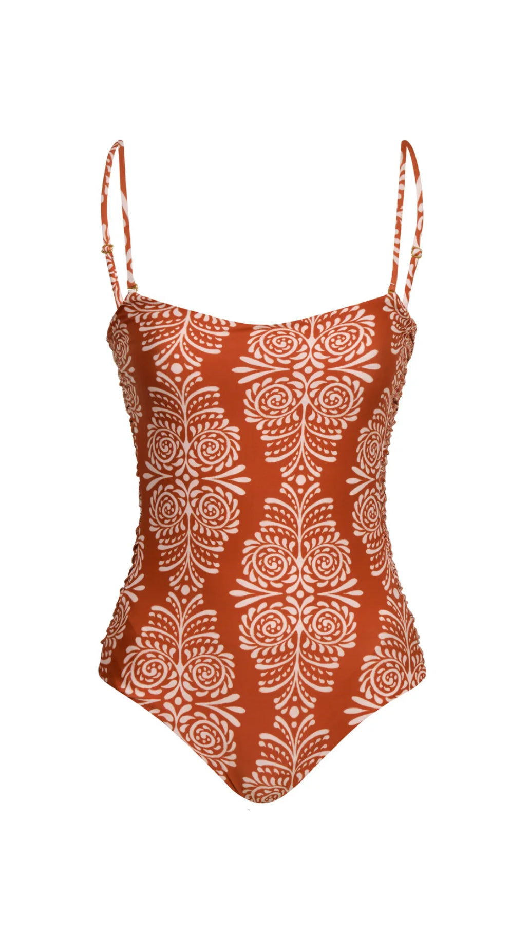Juan De Dios Las Balsas One Piece in Red Arabesque