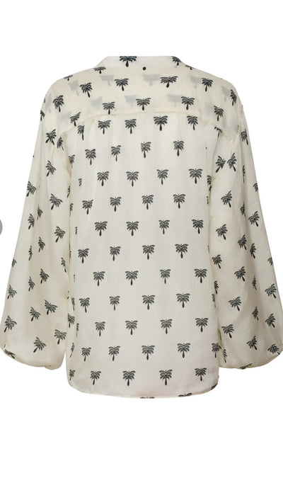 Juan De Dios Mapara Martellato Silk Blouse Ivory and Black Polk a Dot
