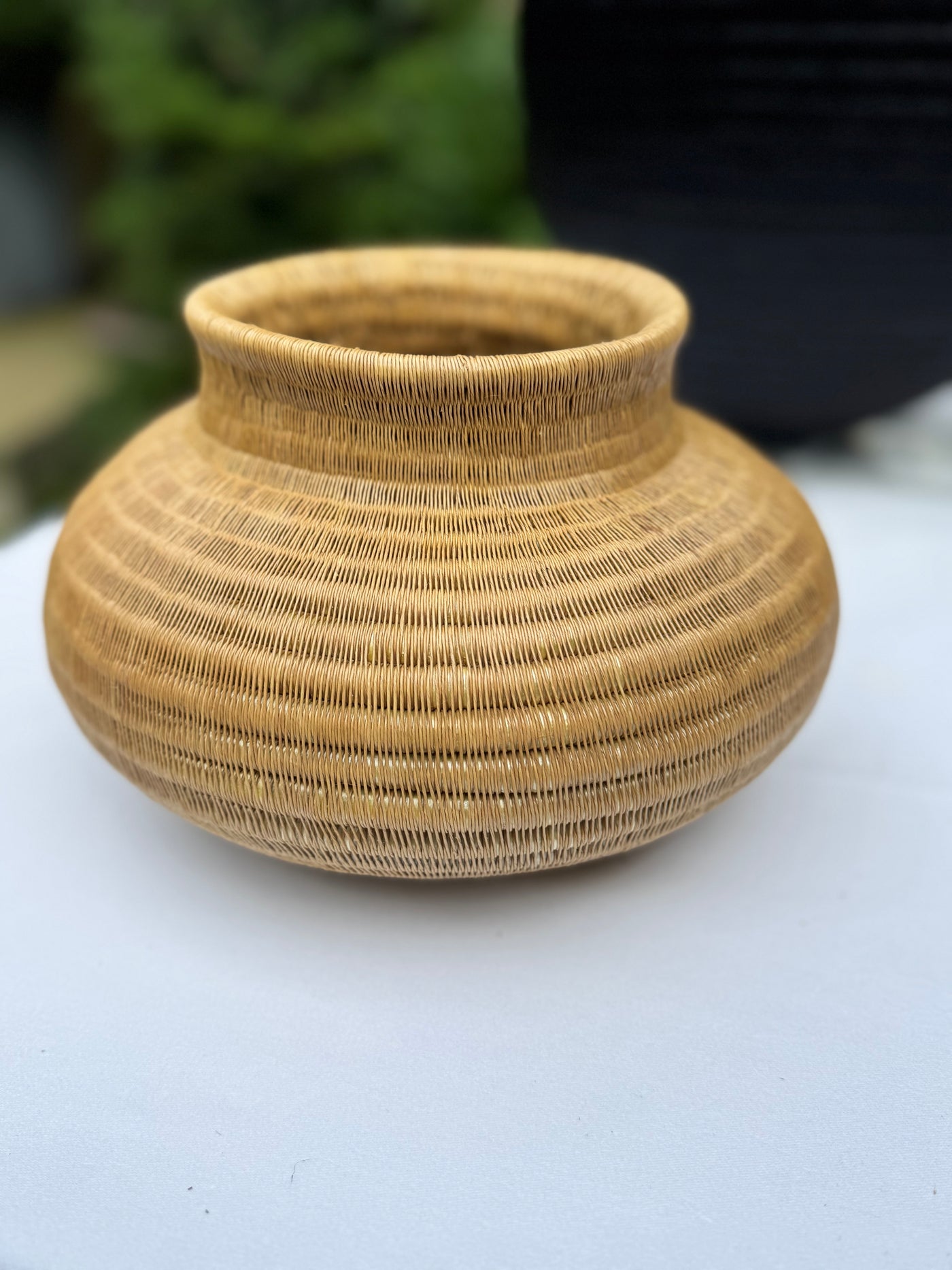 Werregue Wide Vase Solid Sand Color
