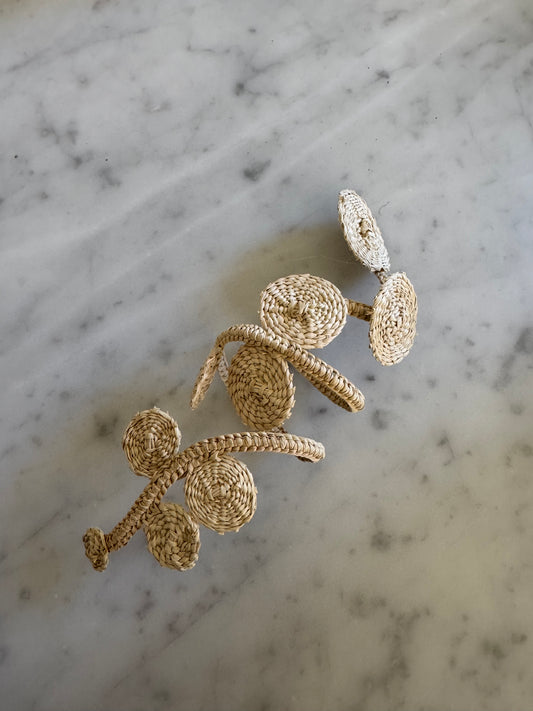Iraca Palm Seeded Napkin Rings Set of 4