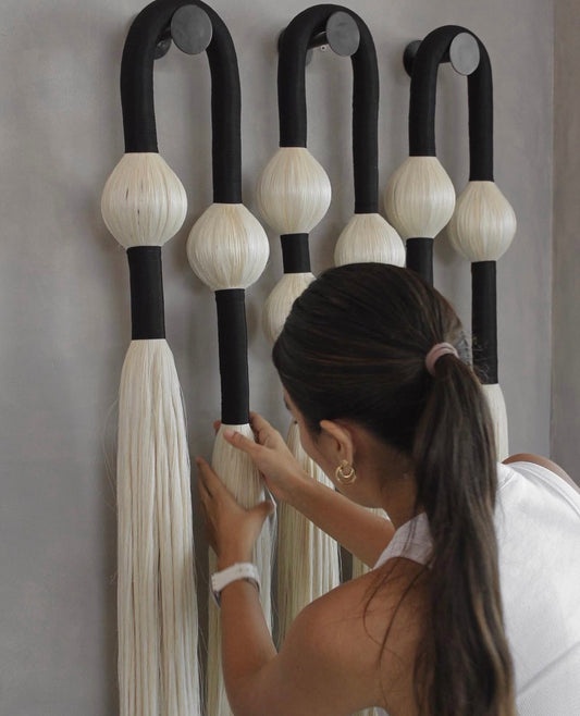 Fique Wall Hanging- Black & Natural