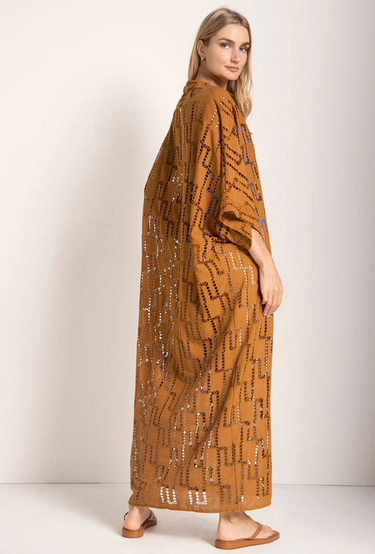 Embroidered Maxi Tunic by Touché