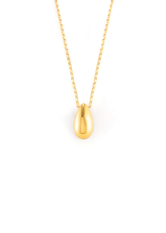 Aqua Necklace Gold by Eugenia Ospina