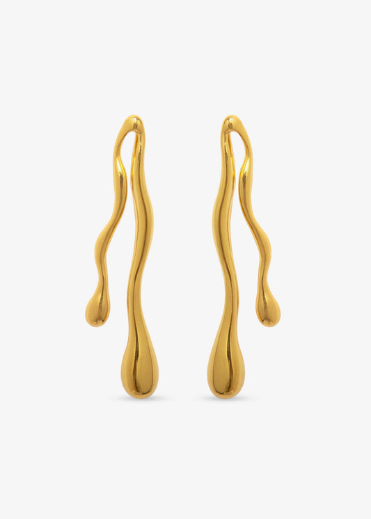 Breath Earrings Gold Eugenia Ospina