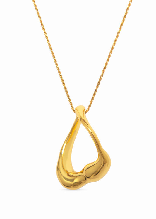 Wind Necklace Gold  by Eugenia Ospina