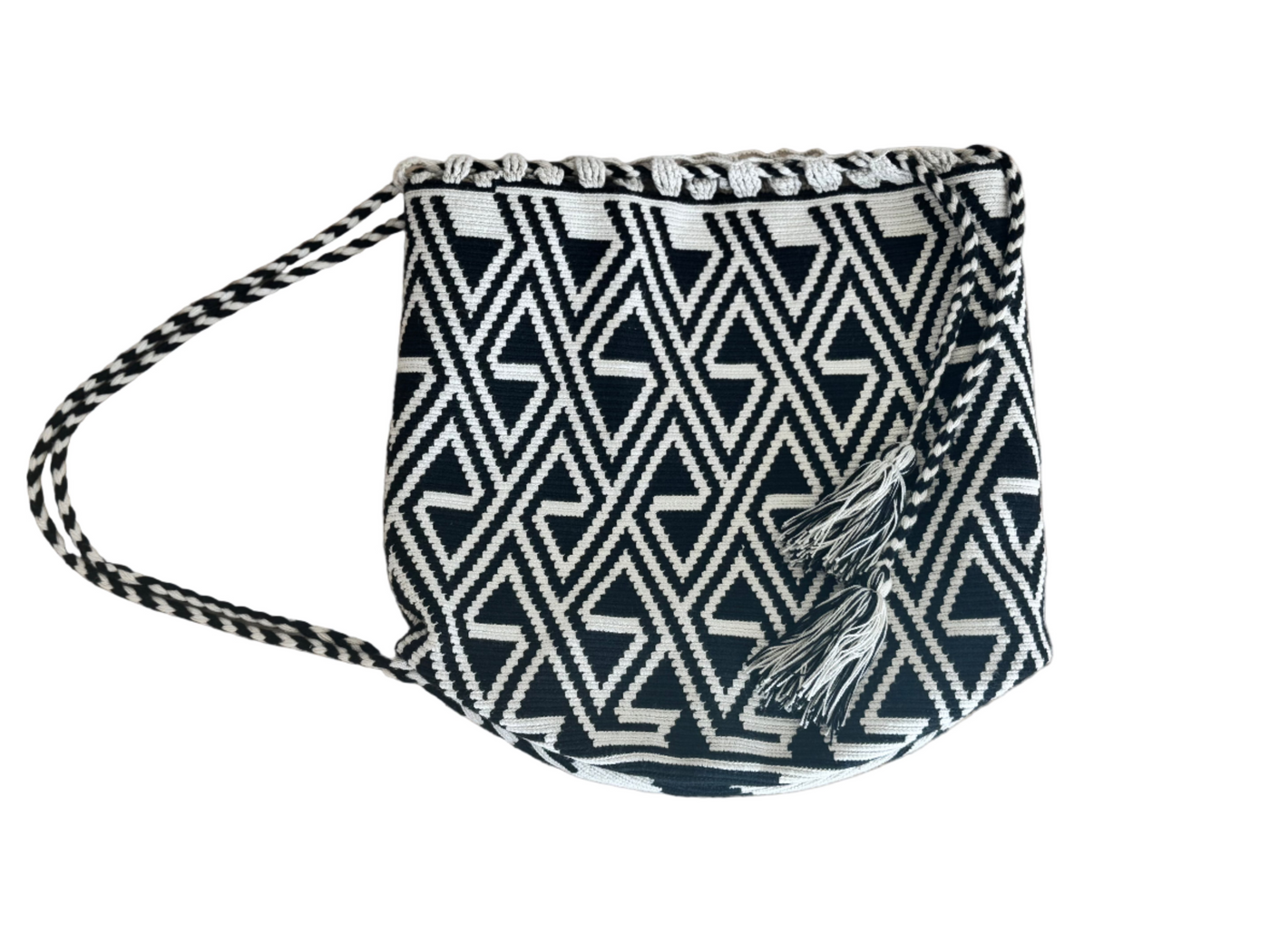 Mochila Wayuu Back Pack (Black & Natural)