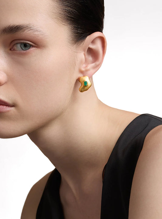 Muzo emerald Studs by Fenomena