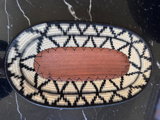 Werregue Long Oval Plate with Wood insert