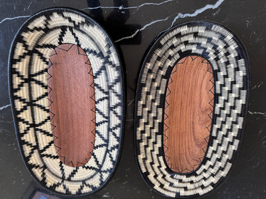 Werregue Long Oval Plate with Wood insert