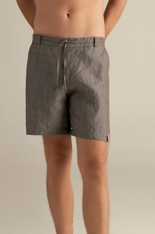 Grey Linen shorts by Ilot