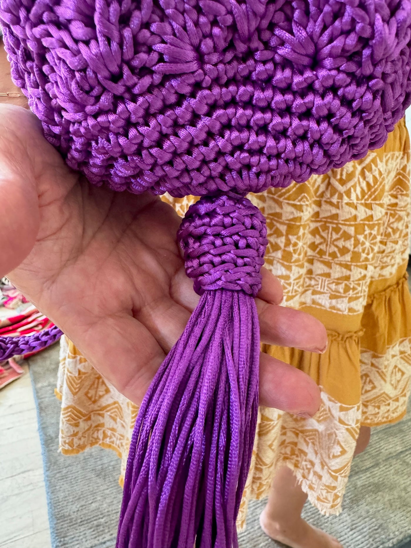 Silk Threat Woven Mochila with Tassel By Patricia Cabrales
