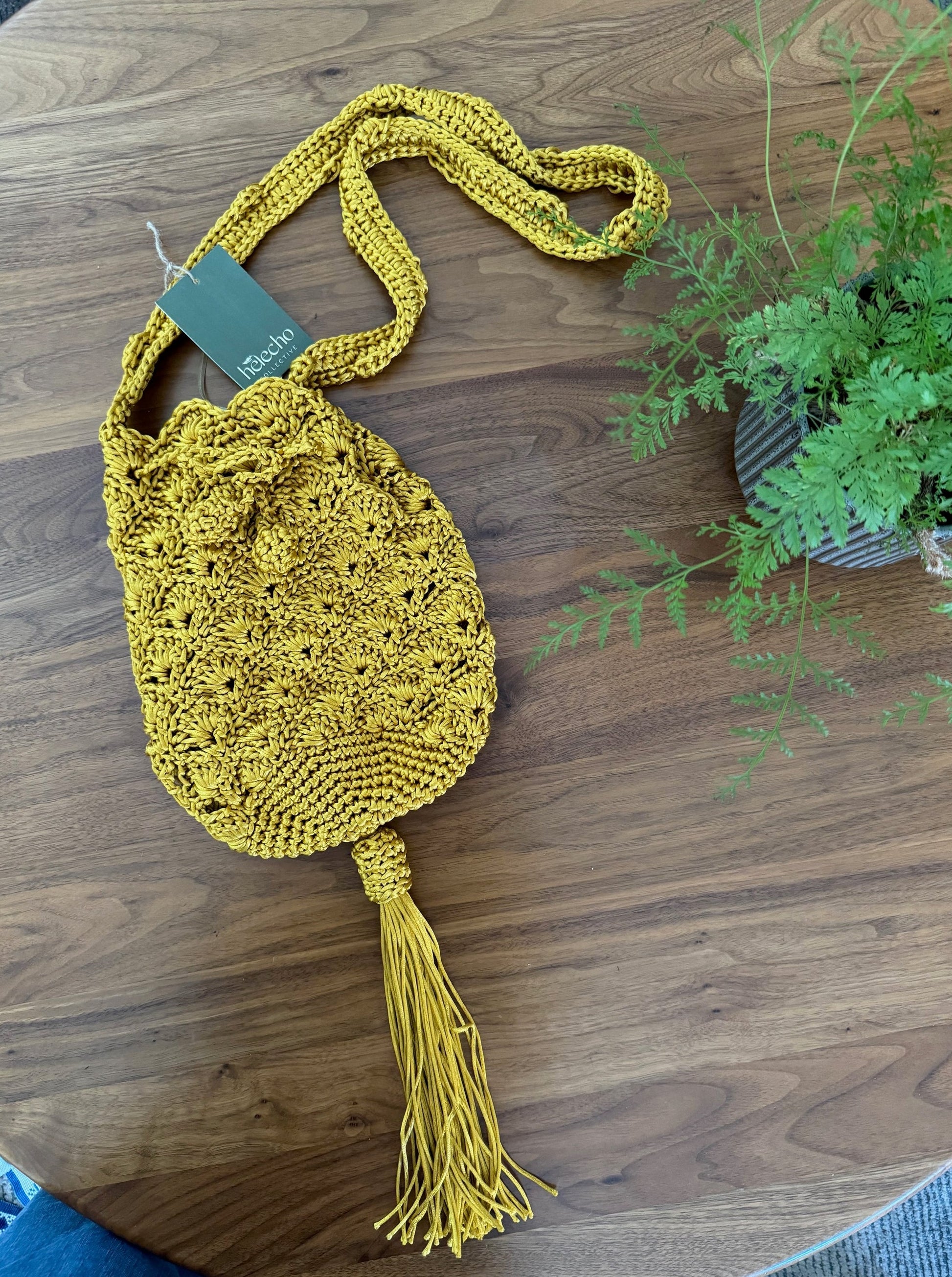 Silk Threat Woven Mochila with Tassel By Patricia Cabrales