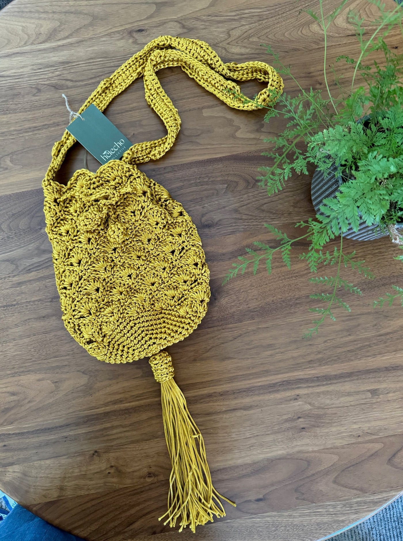 Silk Threat Woven Mochila with Tassel By Patricia Cabrales