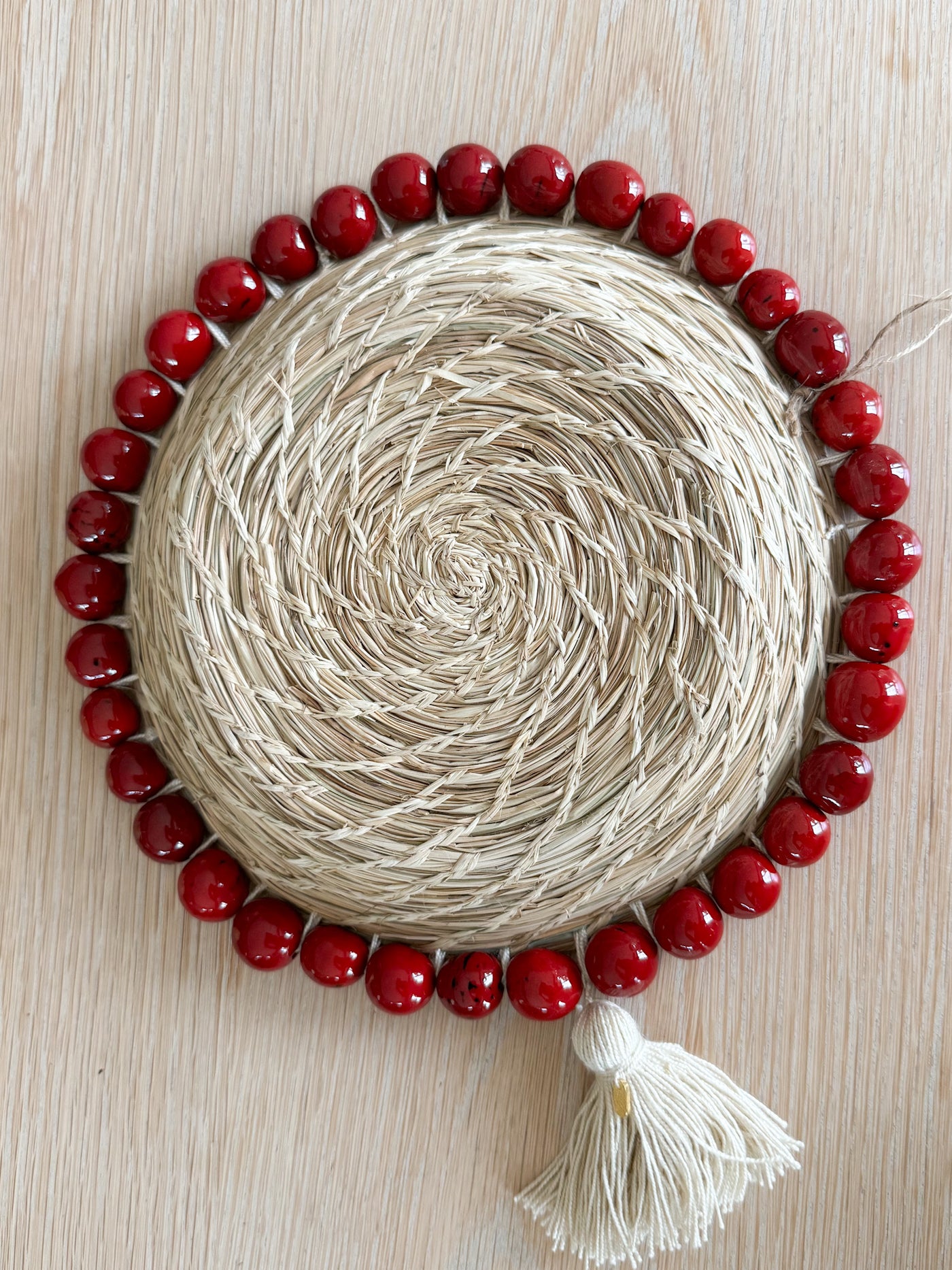 Teiruma - Fruit  Basket with Tawa Seeds Red