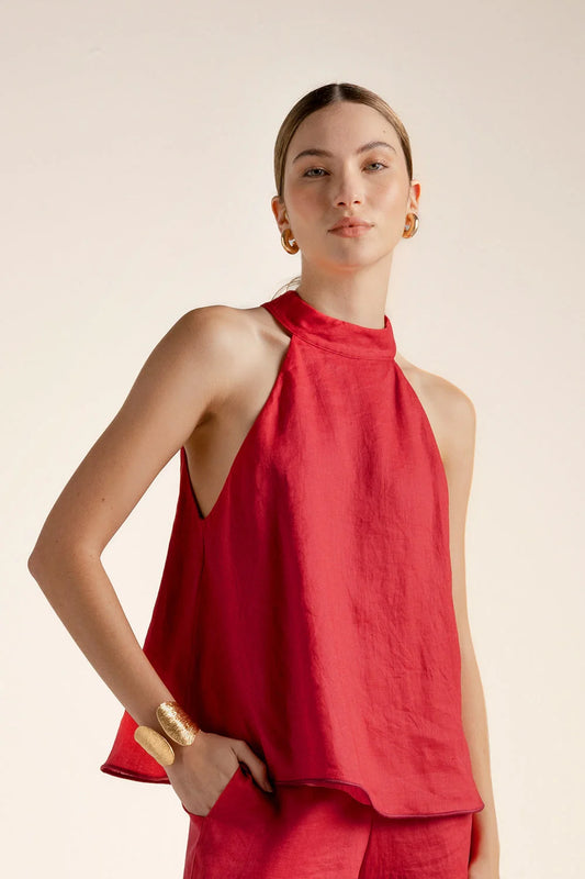 Red Halter Top by Touché