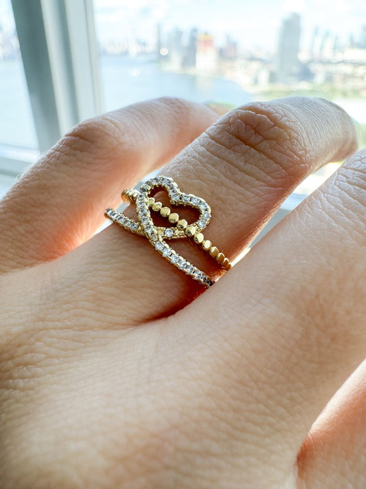 Heart Chain Ring by Bichota
