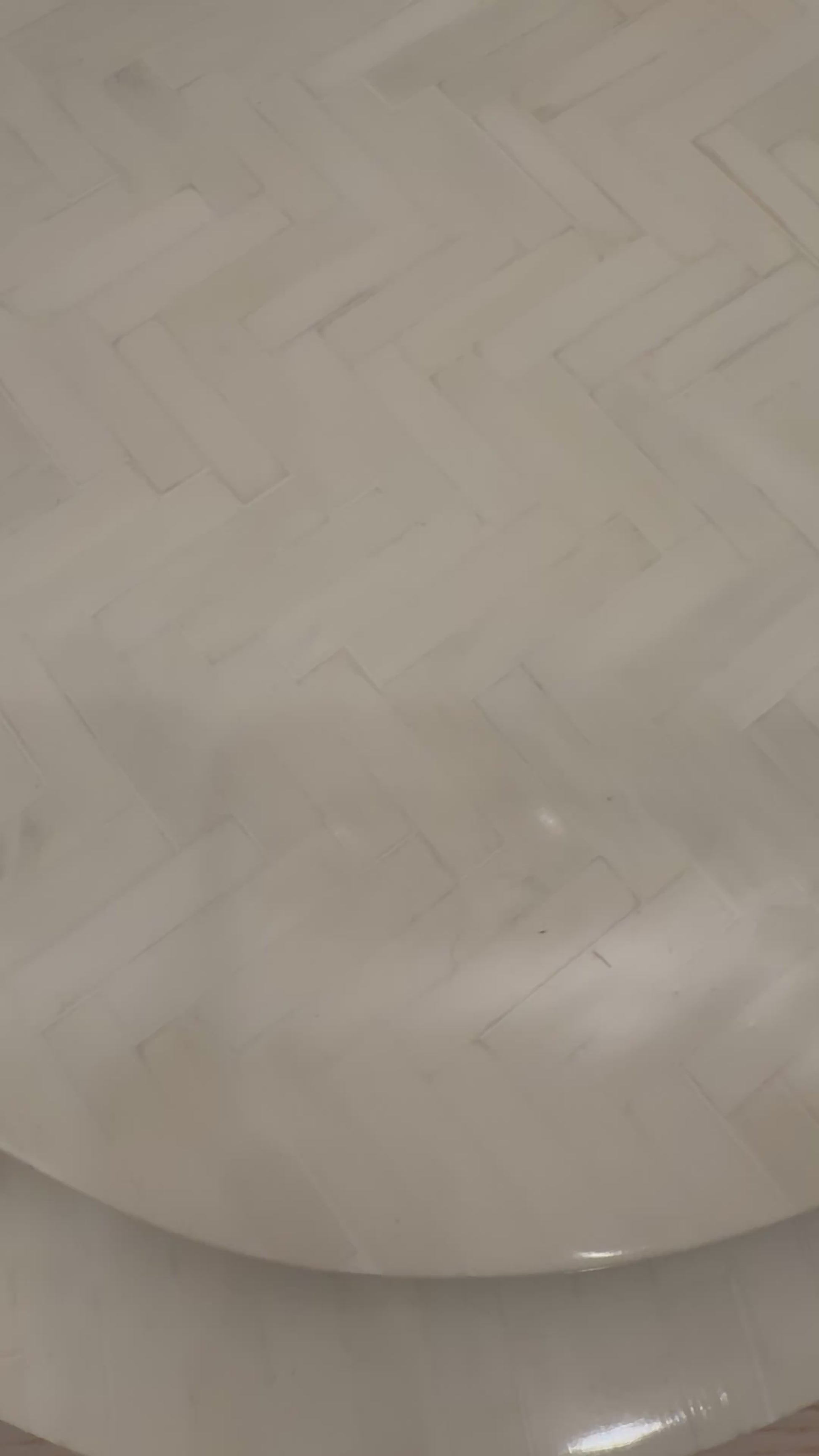 Lazy Susan White Ribs Tiles