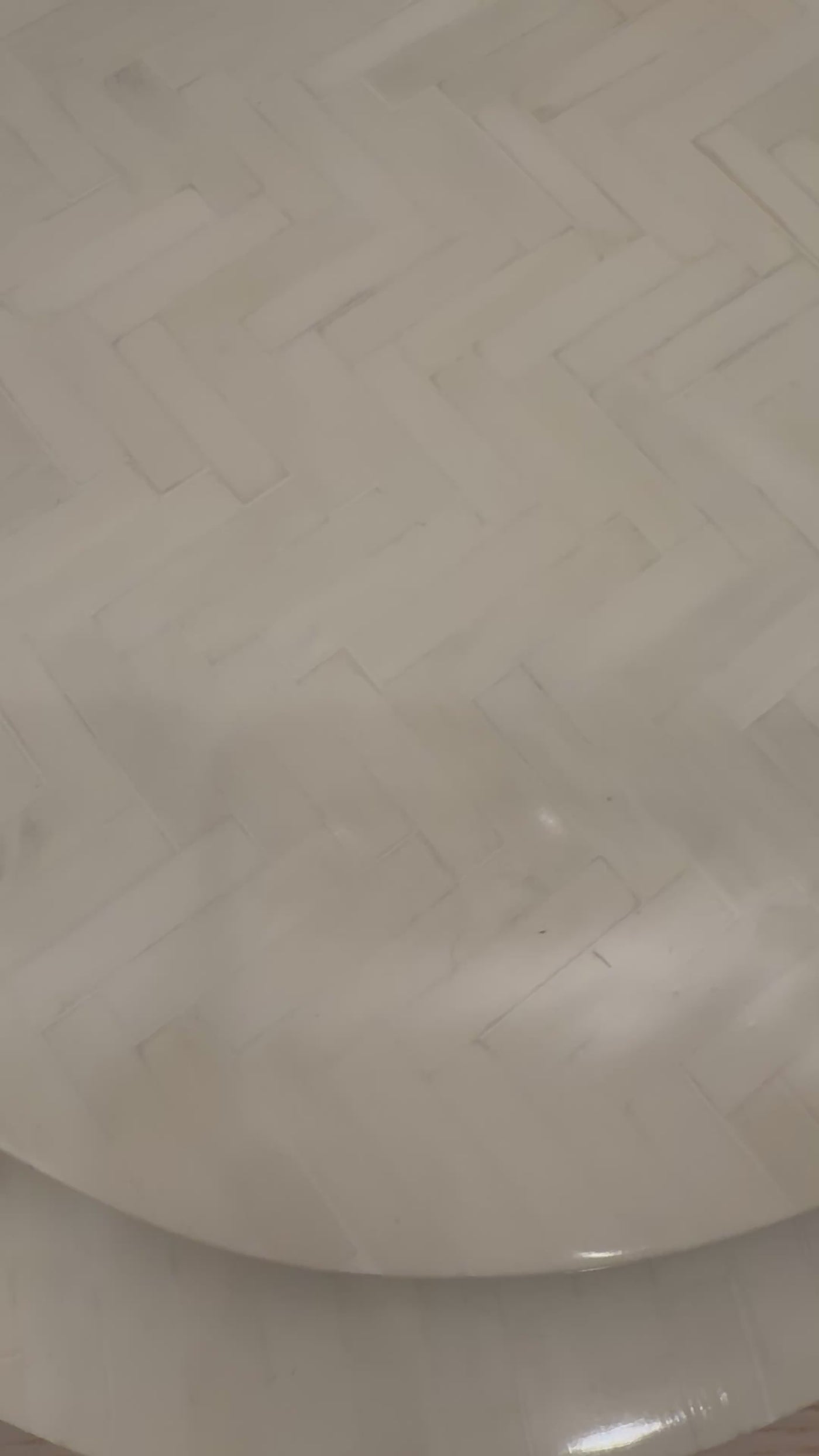 Lazy Susan White Ribs Tiles
