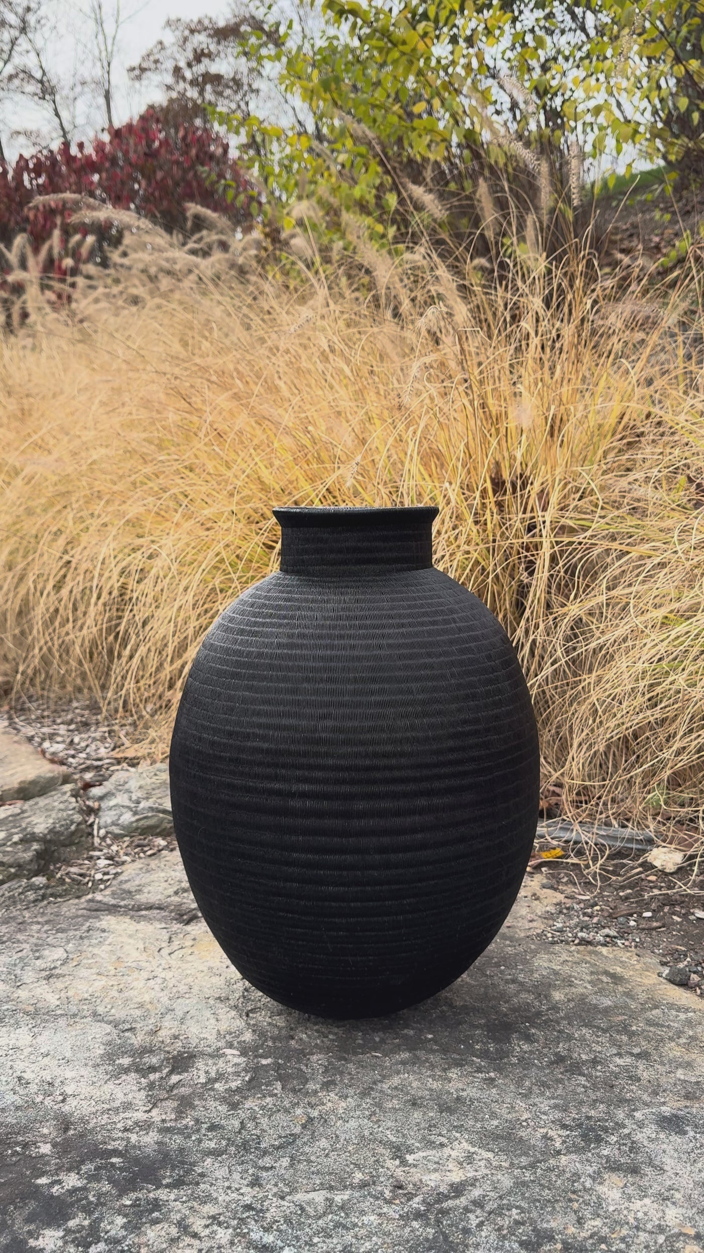 Large Werregue Black Vase