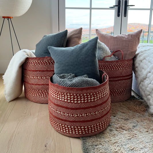 Sandona Large Multi Purpose Basket in Terracotta