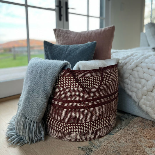 Sandona Large Multi Purpose Basket in Terracotta