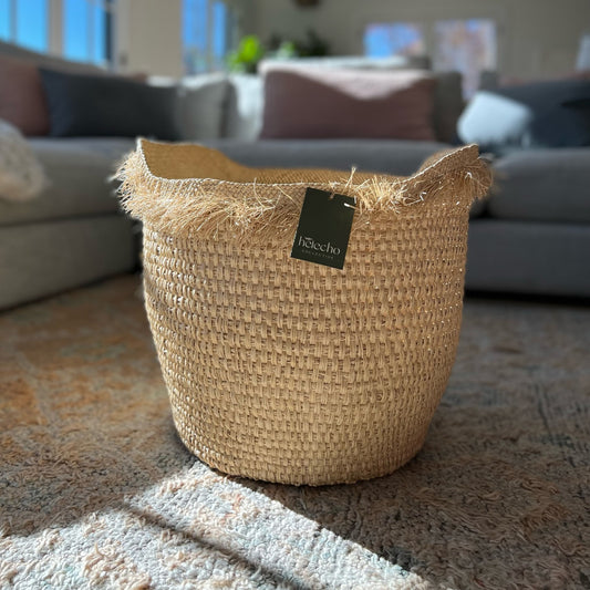 Sandona Fringe Basket- Natural