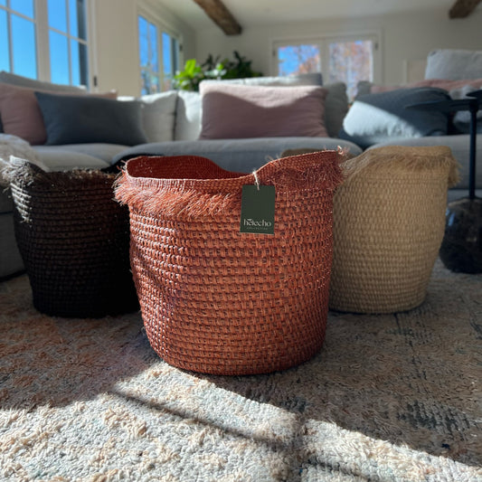 Sandona Fringe Basket- Brown