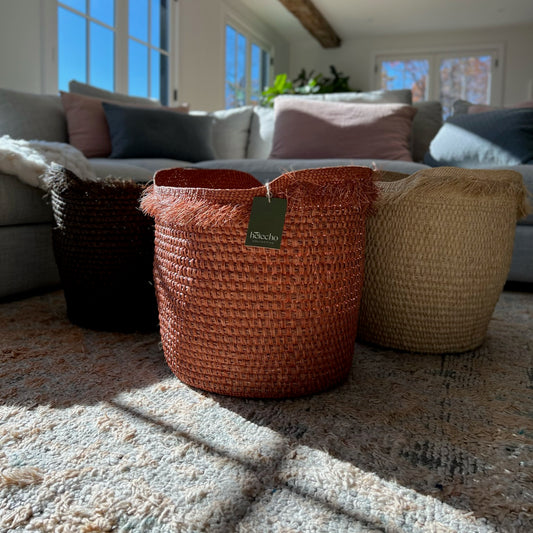 Sandona Fringe Basket- Natural