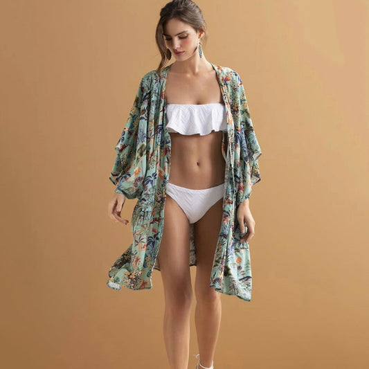 Swimsuit Ruffled White Bikini