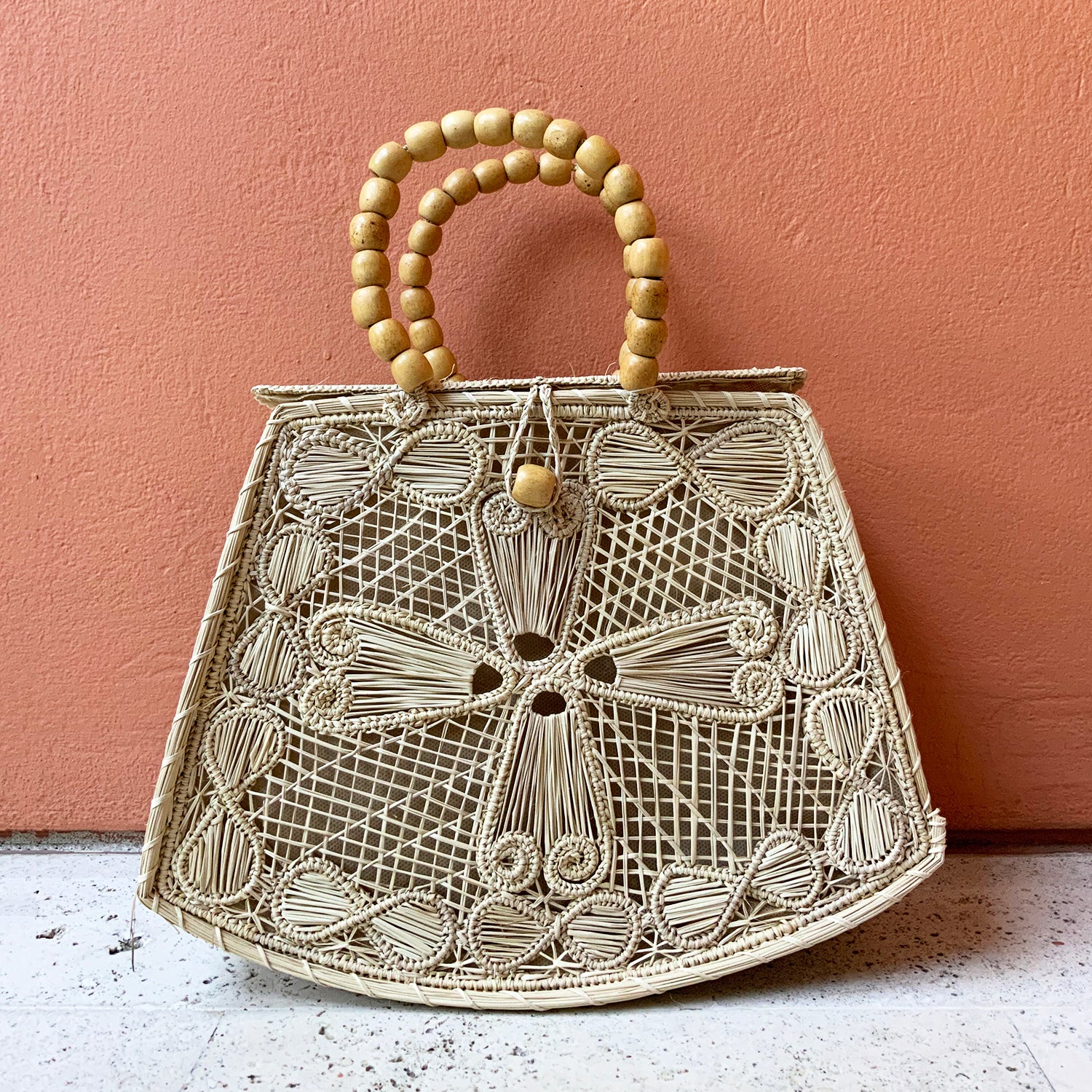 Usiacurí Iraca Beaded Handle Bag